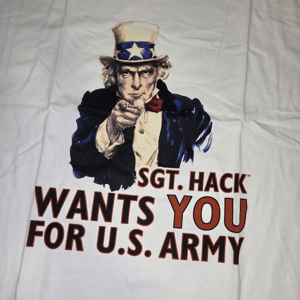Sgt. Hack Wants You For U.S. Army T-Shirt 1960s US Army Recruitment Poster 3XL